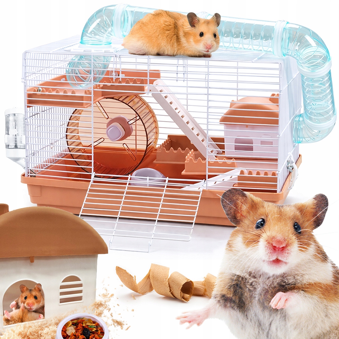 Velký Domeček S Tunelem A Navijákem, Klec Pro Křečka, Hlodavce, Myšky A Myši