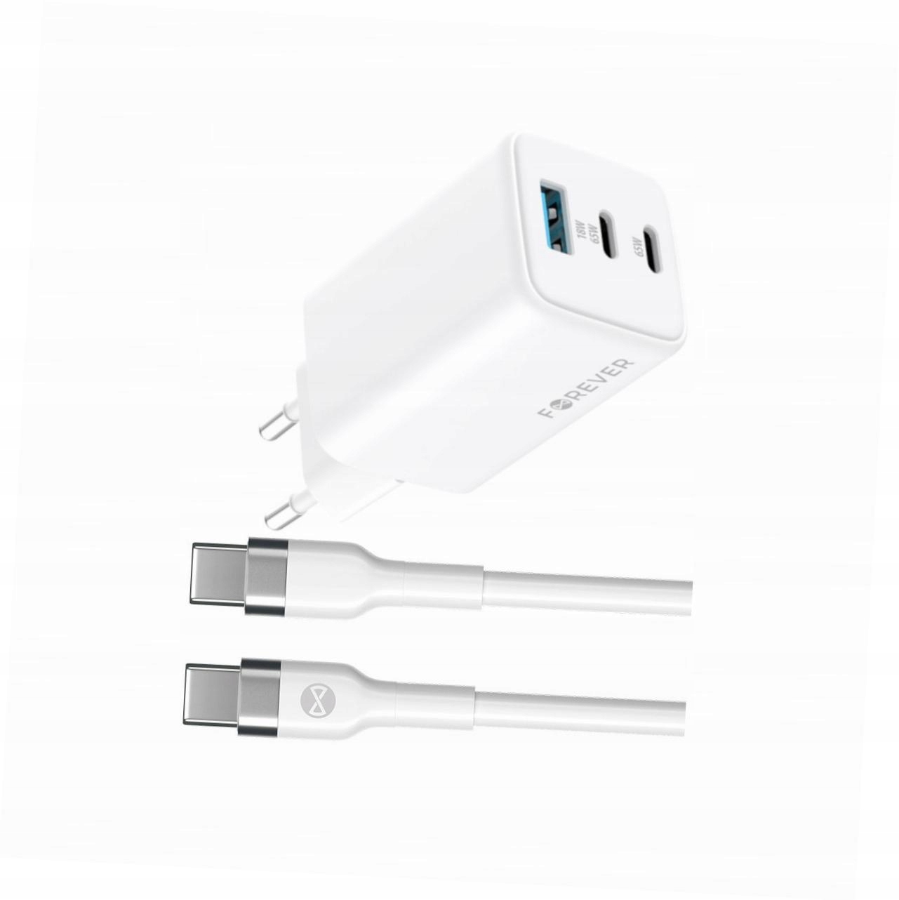 Szybka ładowarka GaN 65W 3 wejścia z długim kablem 2m do iPhone 17 Pro Max