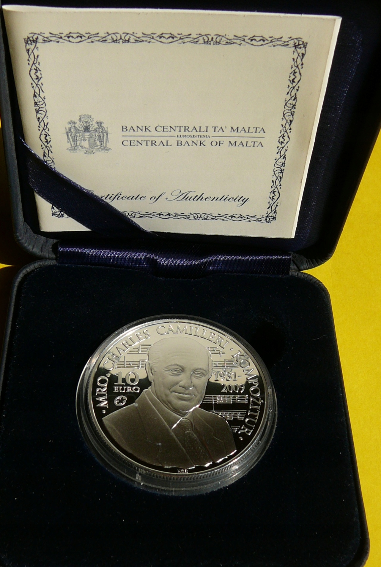10 EURO MALTA 2014 KOMPOZYTOR CHARLES CAMILERI RZADKA