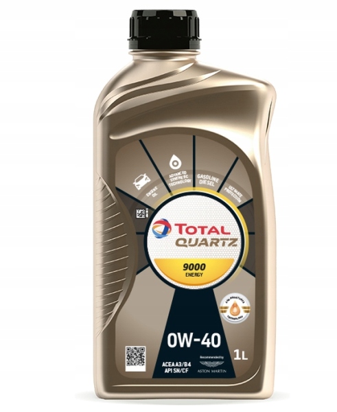 Motorový olej Quartz (5L) 0W40, Api Cf, Sn, Acea A3, B4, Aston Martin