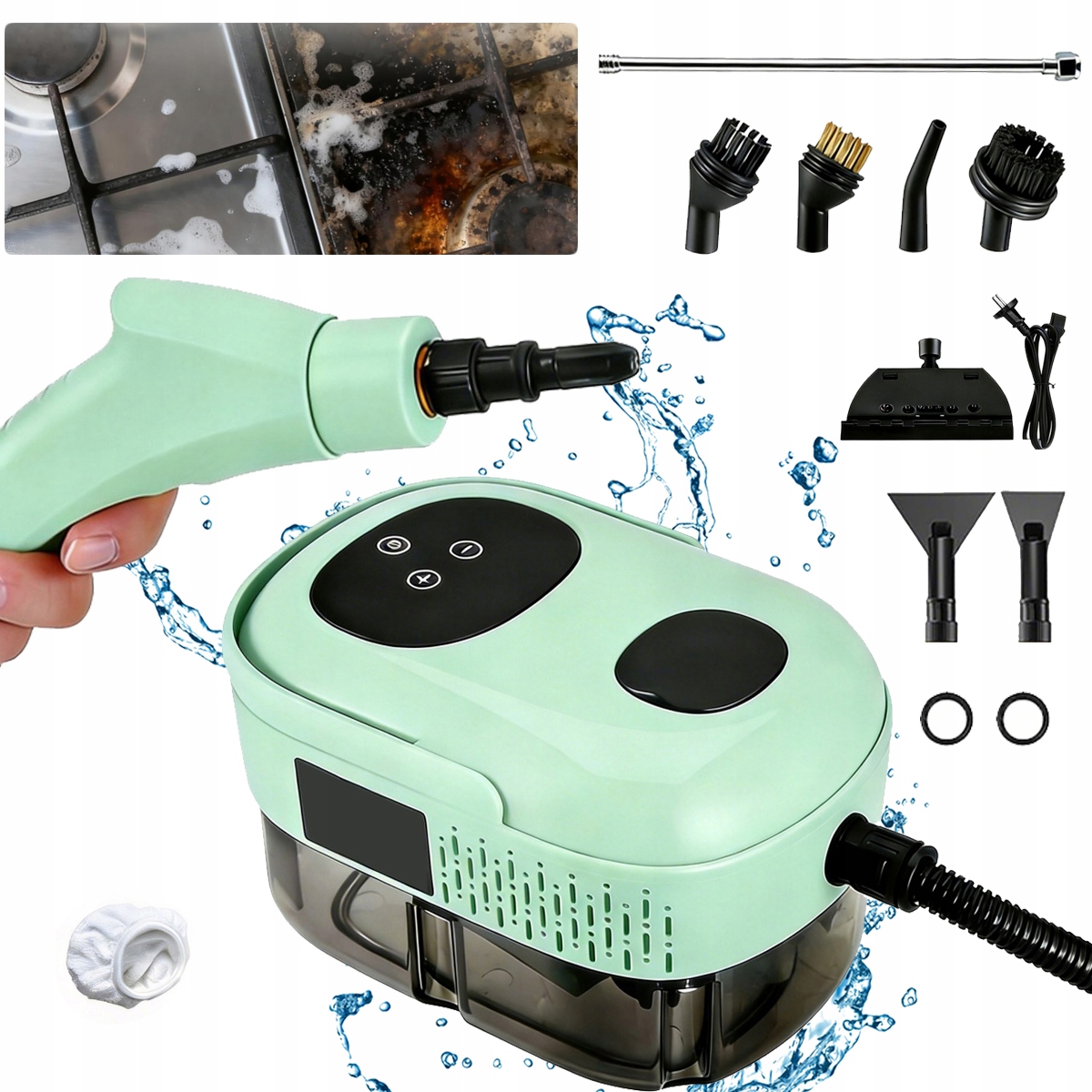 Myjka Parowa Parownica Urządzenie Mop Czyszczące Do Mycia Czyszczenia 2500W
