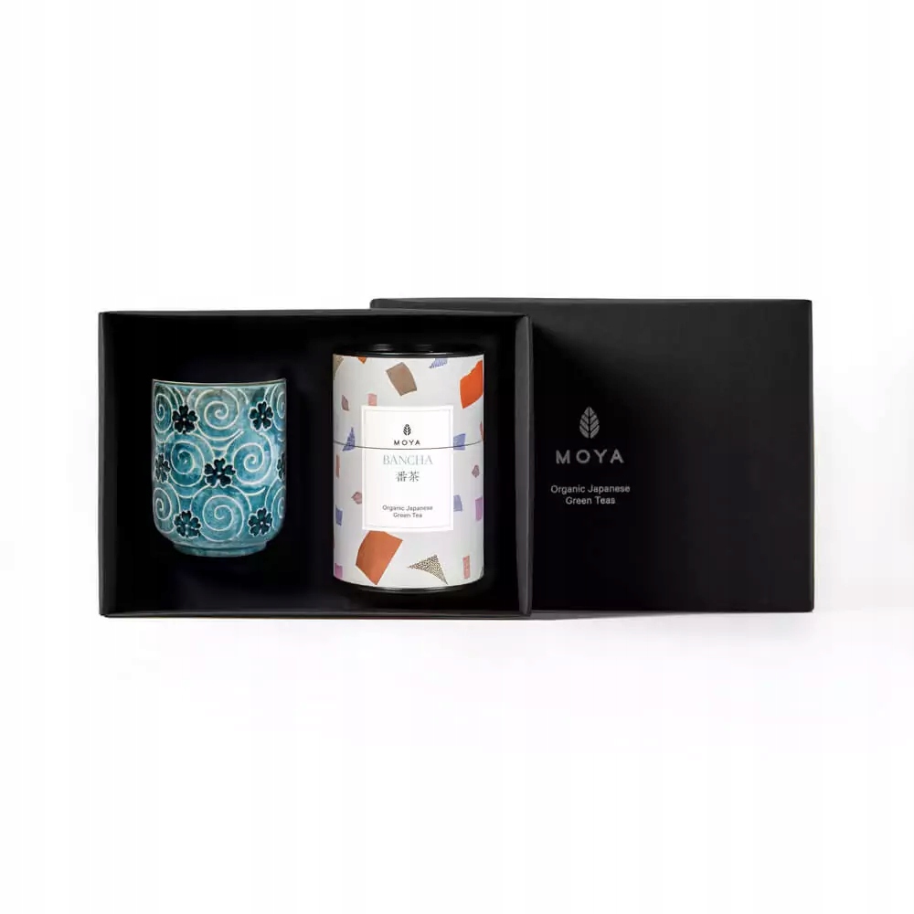 Levně Dárková sada – organický zelený čaj Moya Bancha a hrnek Nenu