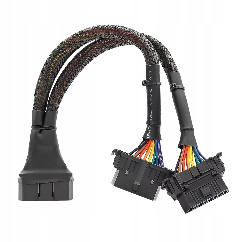 Kabel rozgałęźnik rozdzielający na dwa gniazda OBD2 adapter 16pin