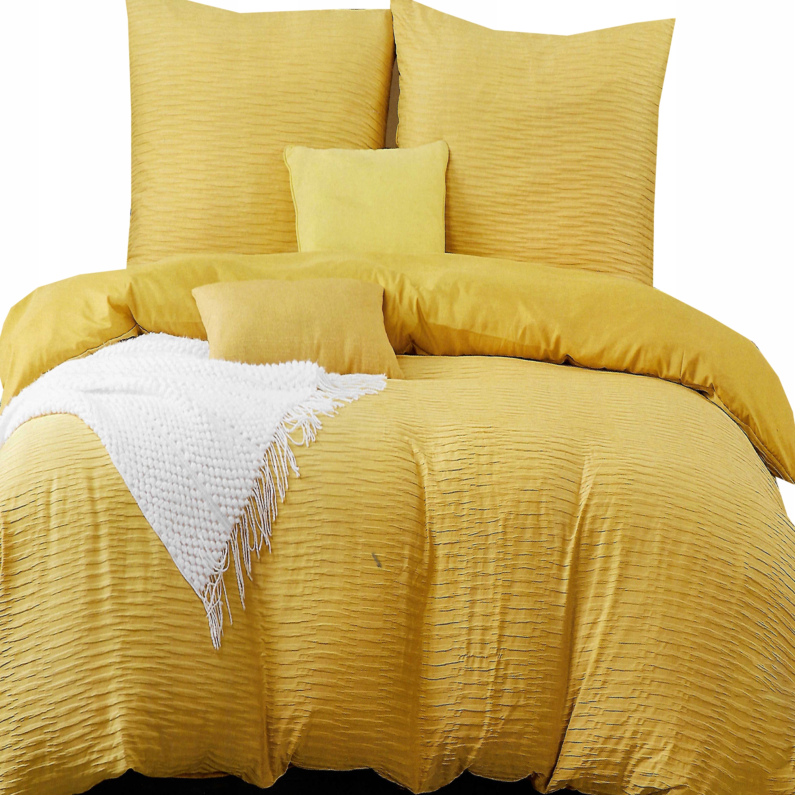 Dekoracyjny Komplet Pościeli Kora Bawełna 2 Poszewki 70x80 Poszwa 180x200