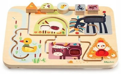 

Lilliputiens Drewniana tablica Labirynt Farma 18m+