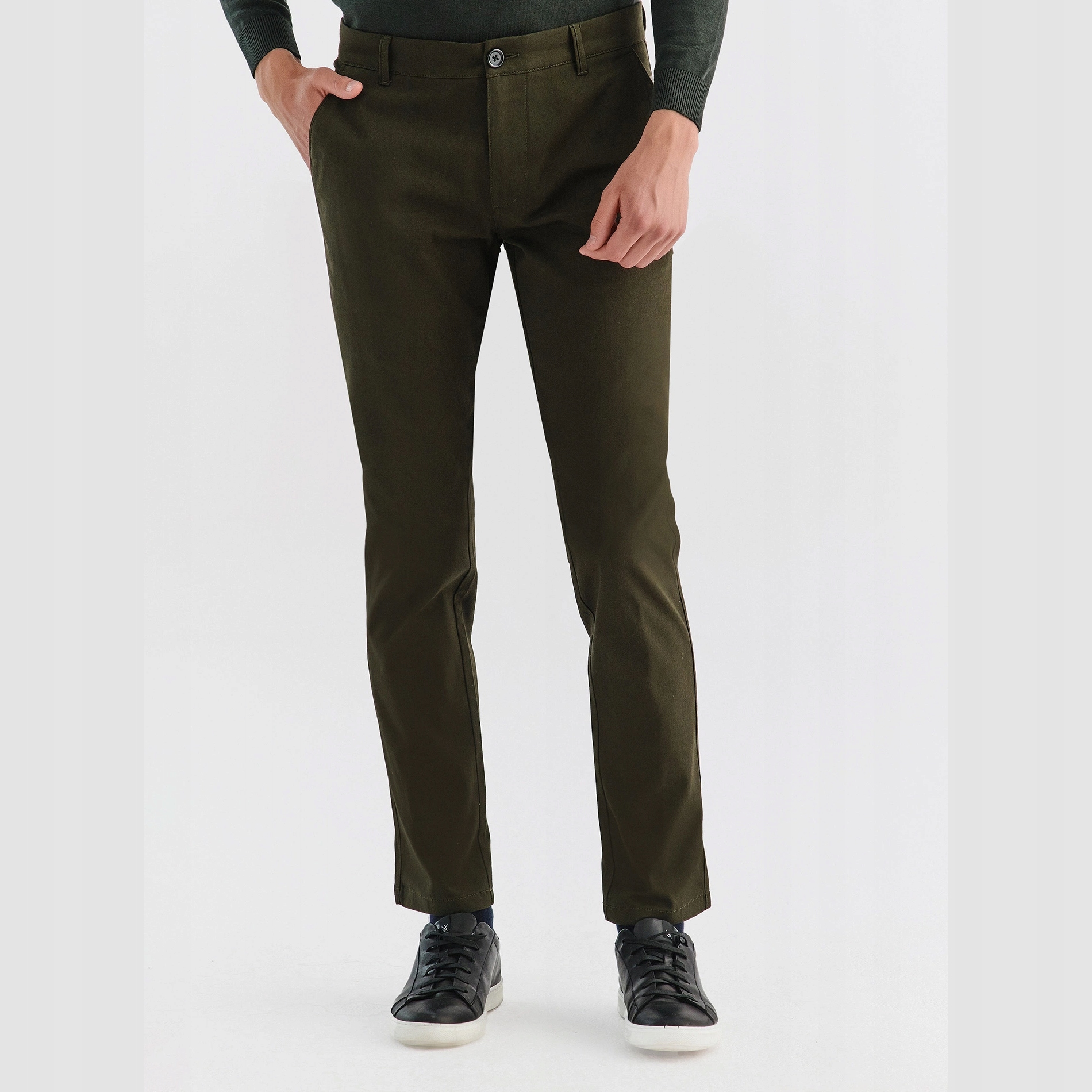 Zelené pánské kalhoty Slim Fit Pako Lorente 182/104