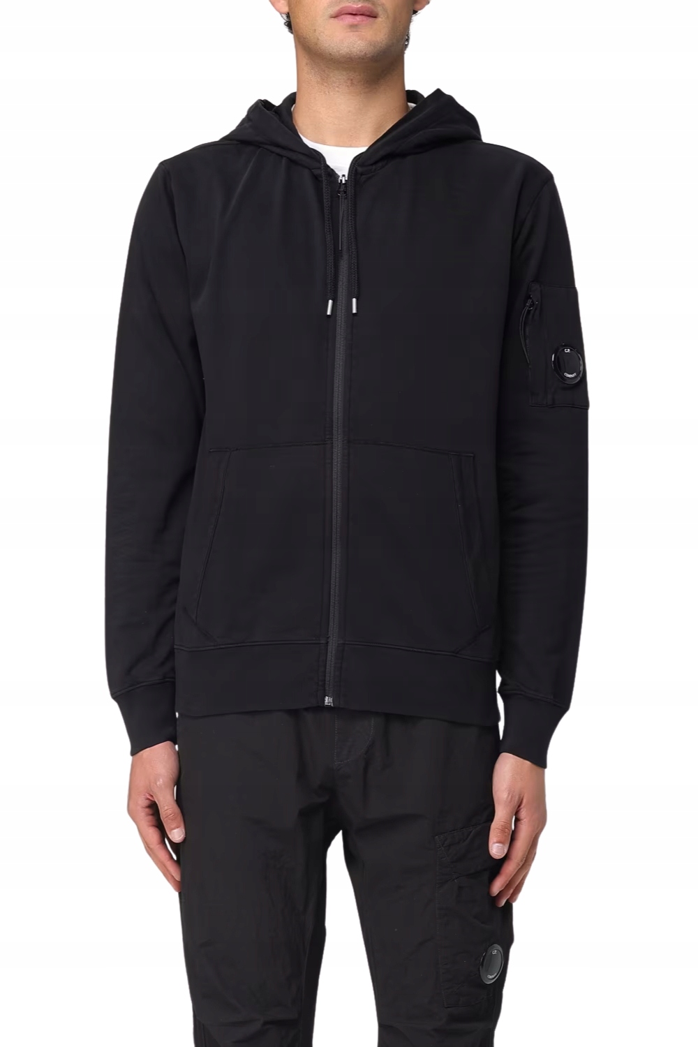 C.p. Company Černá pánská mikina Hooded Open L