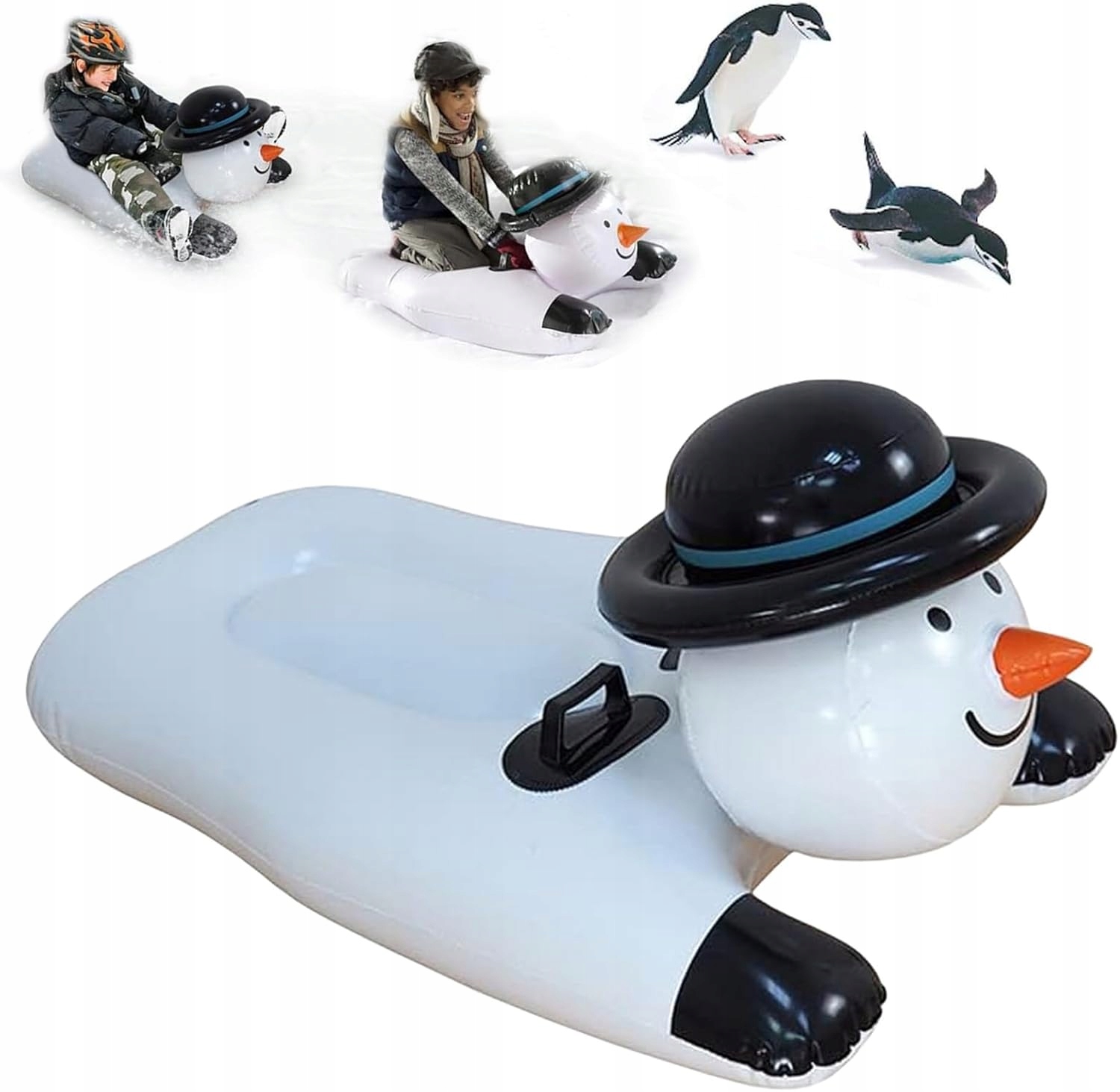 Nadmuchiwane Sanki Snowboardowe Z Uchwytami Bezpieczeństwa