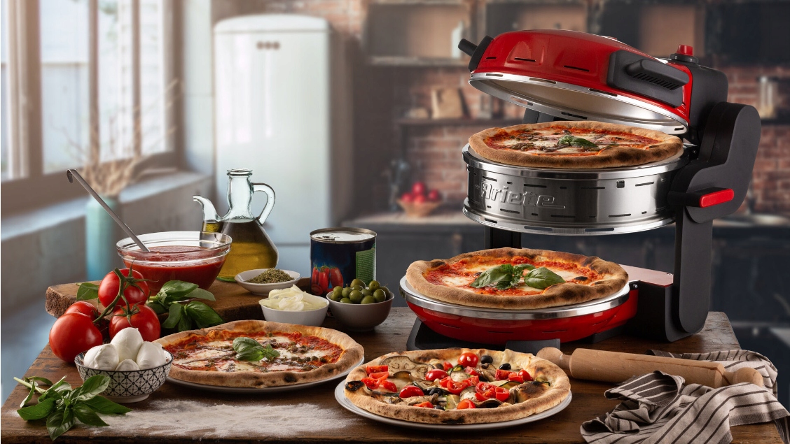 PIEC DO PIZZY ARIETE 927 2 POZIOMY 400°C + NÓŻ DO PIZZY + EBOOK GRATIS! Szerokość produktu 42 cm