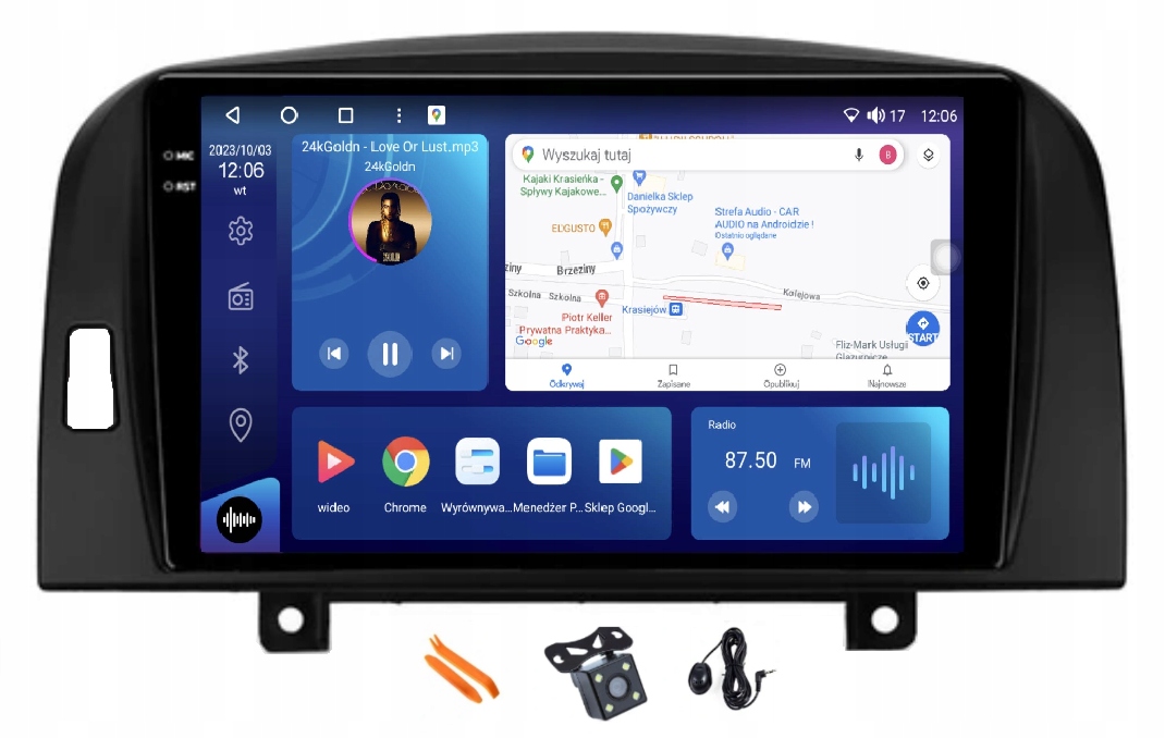 Radio Android Nawigacja XQ8120S Qled Carplay Lte Gps Hyundai Sonata 5 04-08
