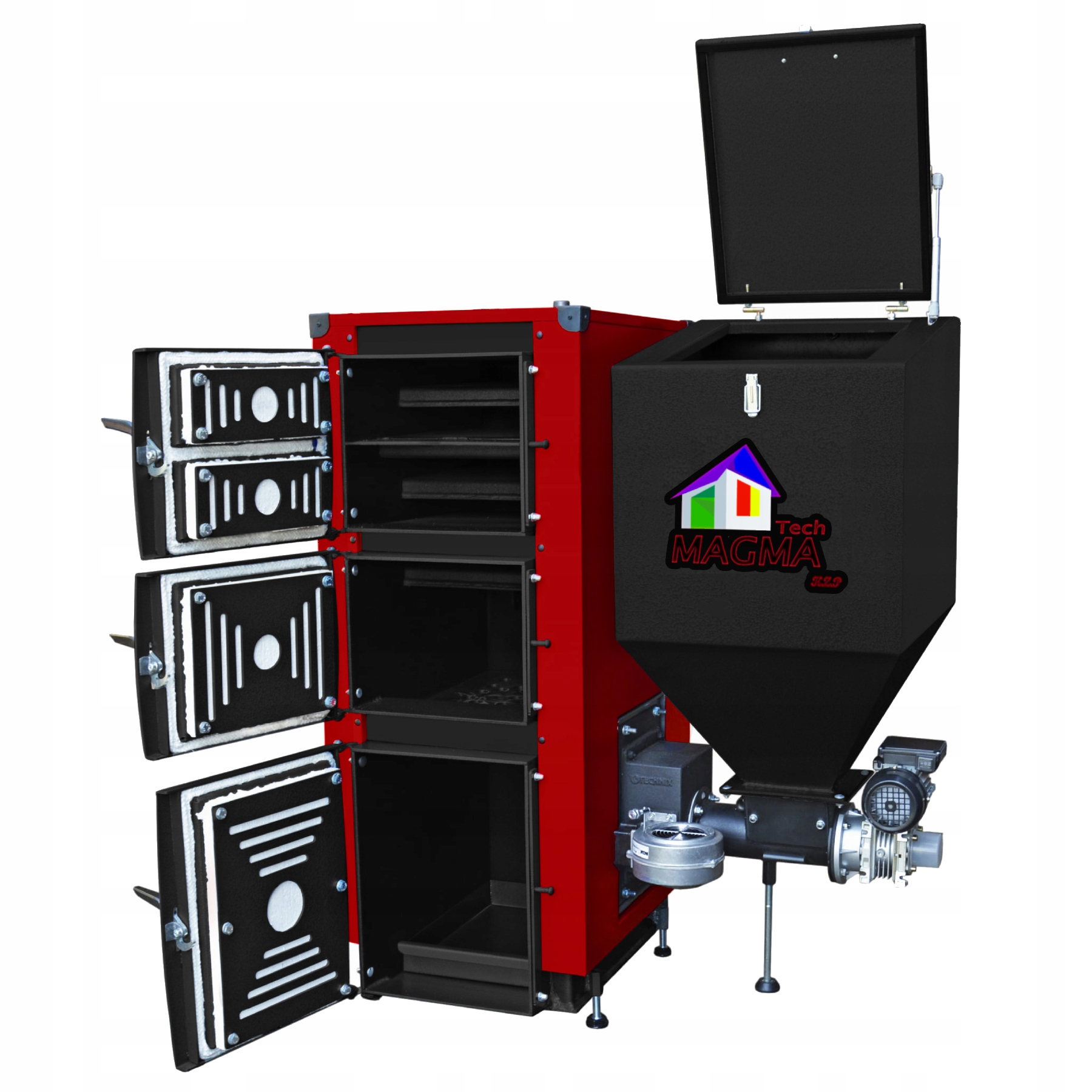 КОТЕЛ ПЕЧЬ ДЛЯ ЭКОГРОШЕК ПЕЧИ CO С ПИТАТЕЛЕМ 12 КВТ