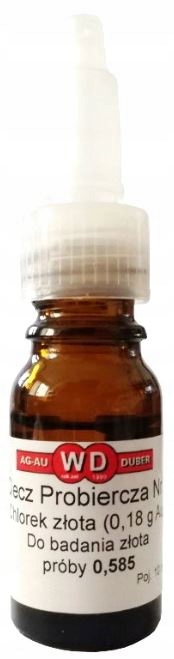 CHLOREK ZŁOTA 0,18g Au Ciecz Probiercza 10ml