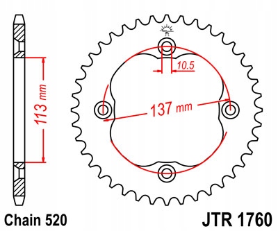 

Zębatka tylna JT40Z Suzuki Lt-r 450 QuadRacer