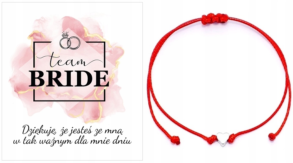 

Bransoletka Wieczór Panieński Team Bride Serce