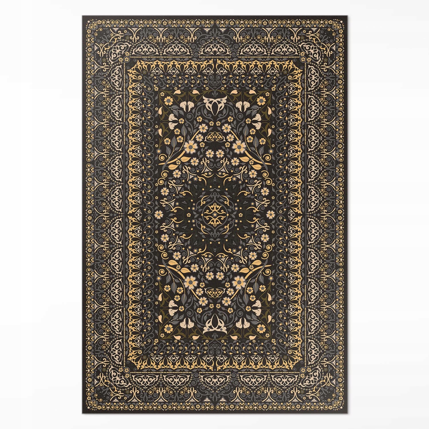 Koberec s potlačou Vinylové rastlinné dekorácie ornamentálny vzor 100 x 150 cm