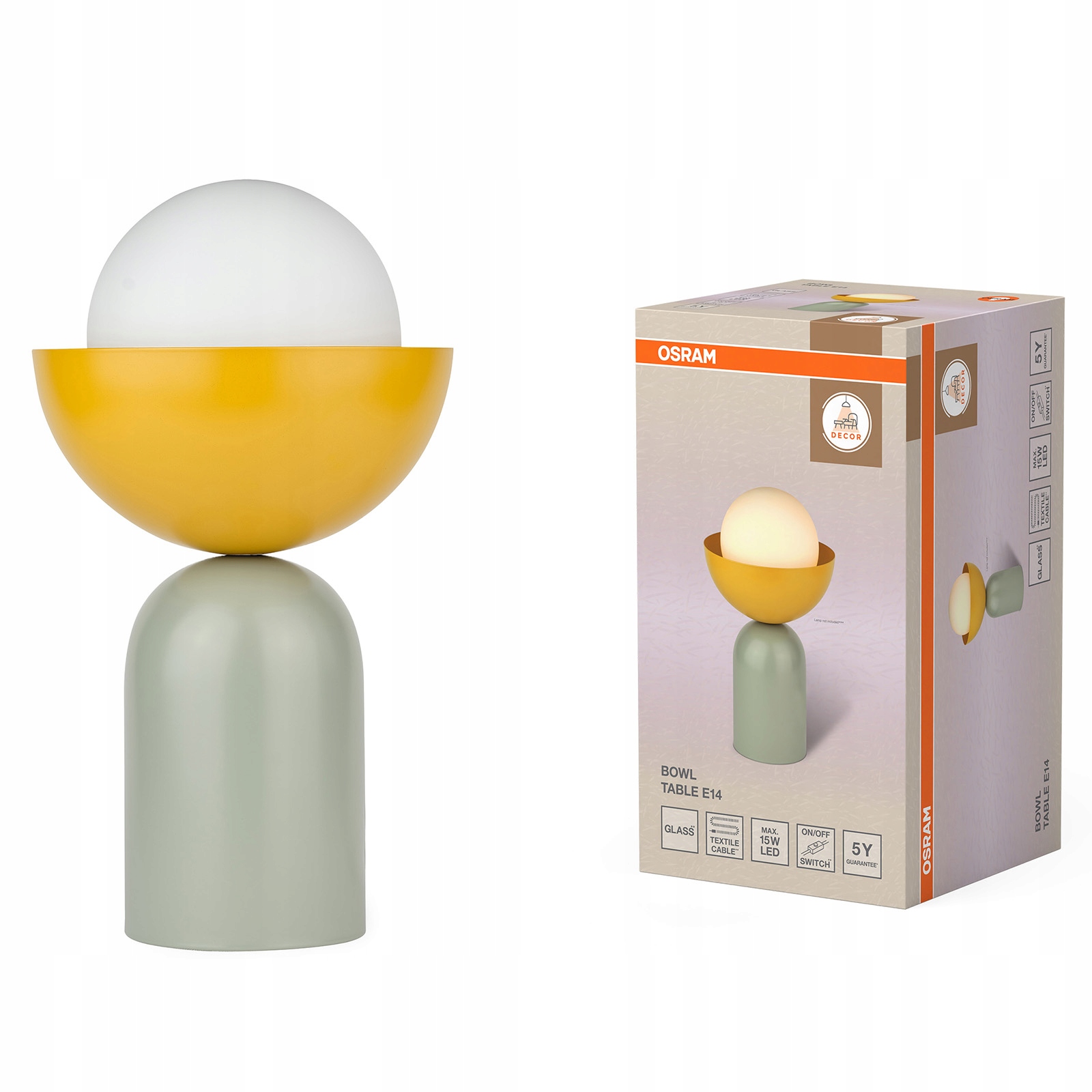 Stolová lampa Dekoratívne svietidlo E14 Decor Bowl Table Osram