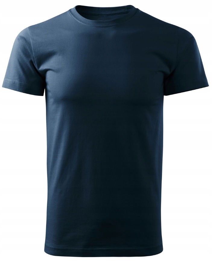 Koszulka męska bawełniana T-shirt 100% bawełna Premium granatowa r. M