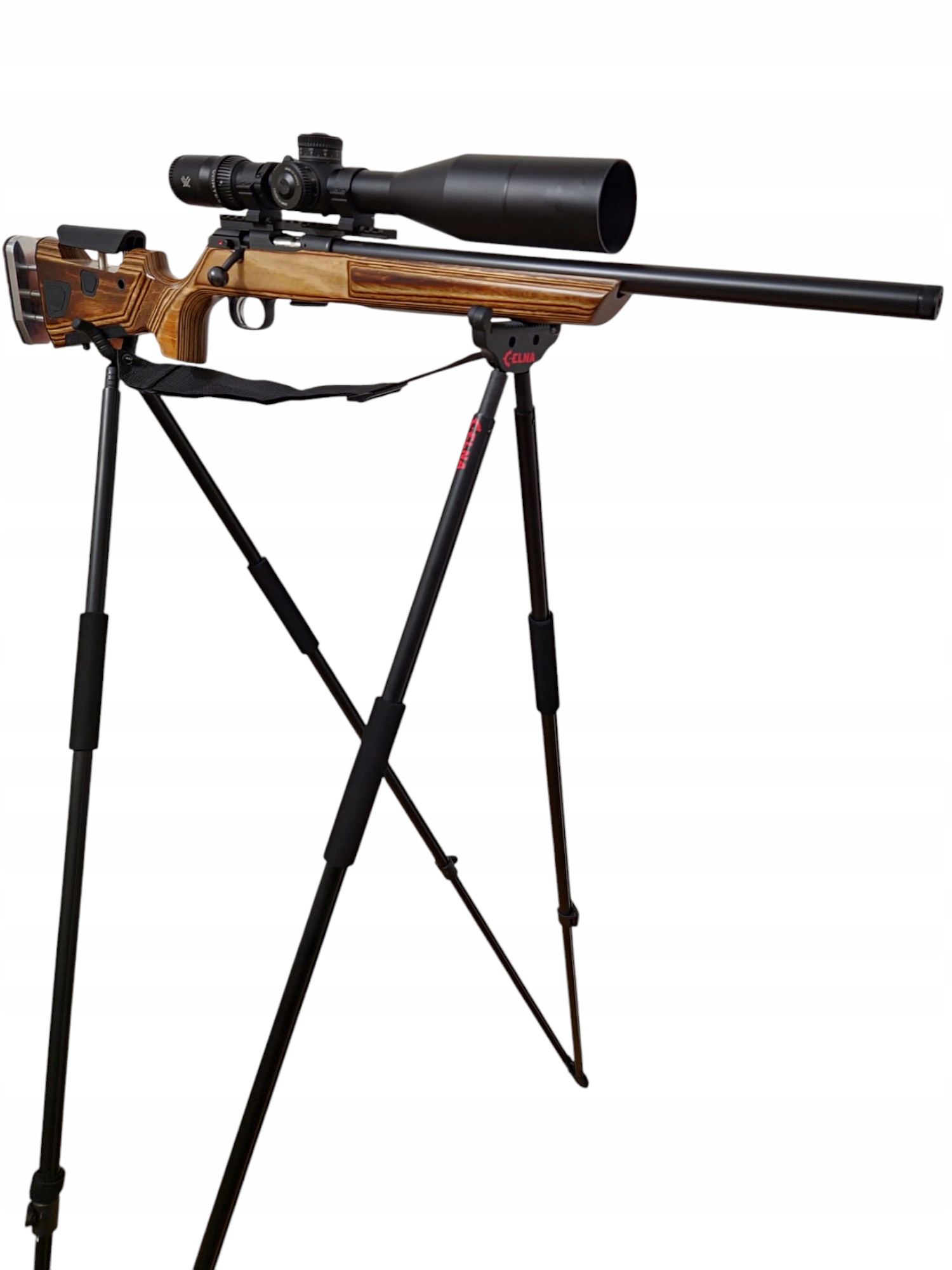 Lovecký pastorál kračka 4 nohy 2 opěrné body stabilní černý Celna