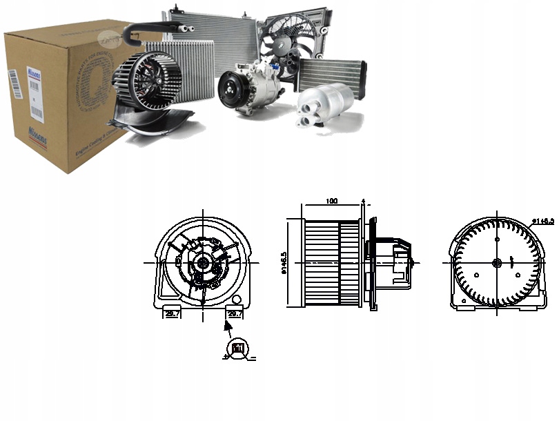 WENTYLATOR DMUCHAWY WNĘTRZA NISSENS 87382 NISSENS