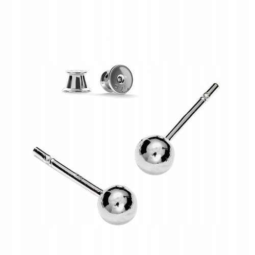 

Srebrne kolczyki Kule Kulki 4mm srebro 925