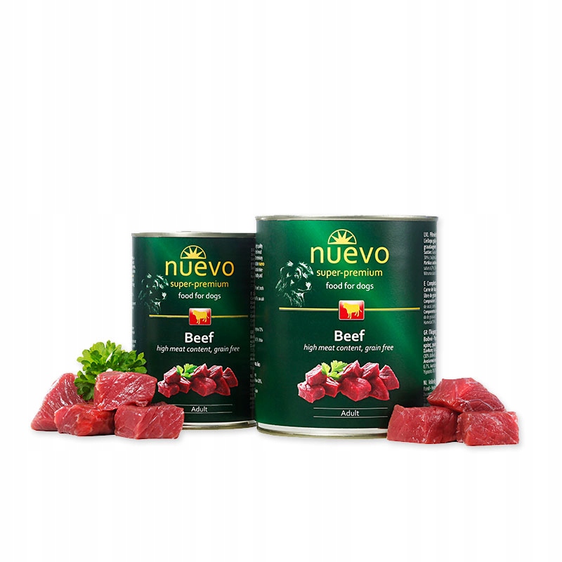 Levně Nuevo Premium konzerva Vlhké krmivo pro psy Adult Hovězí maso 400 g x 12 g