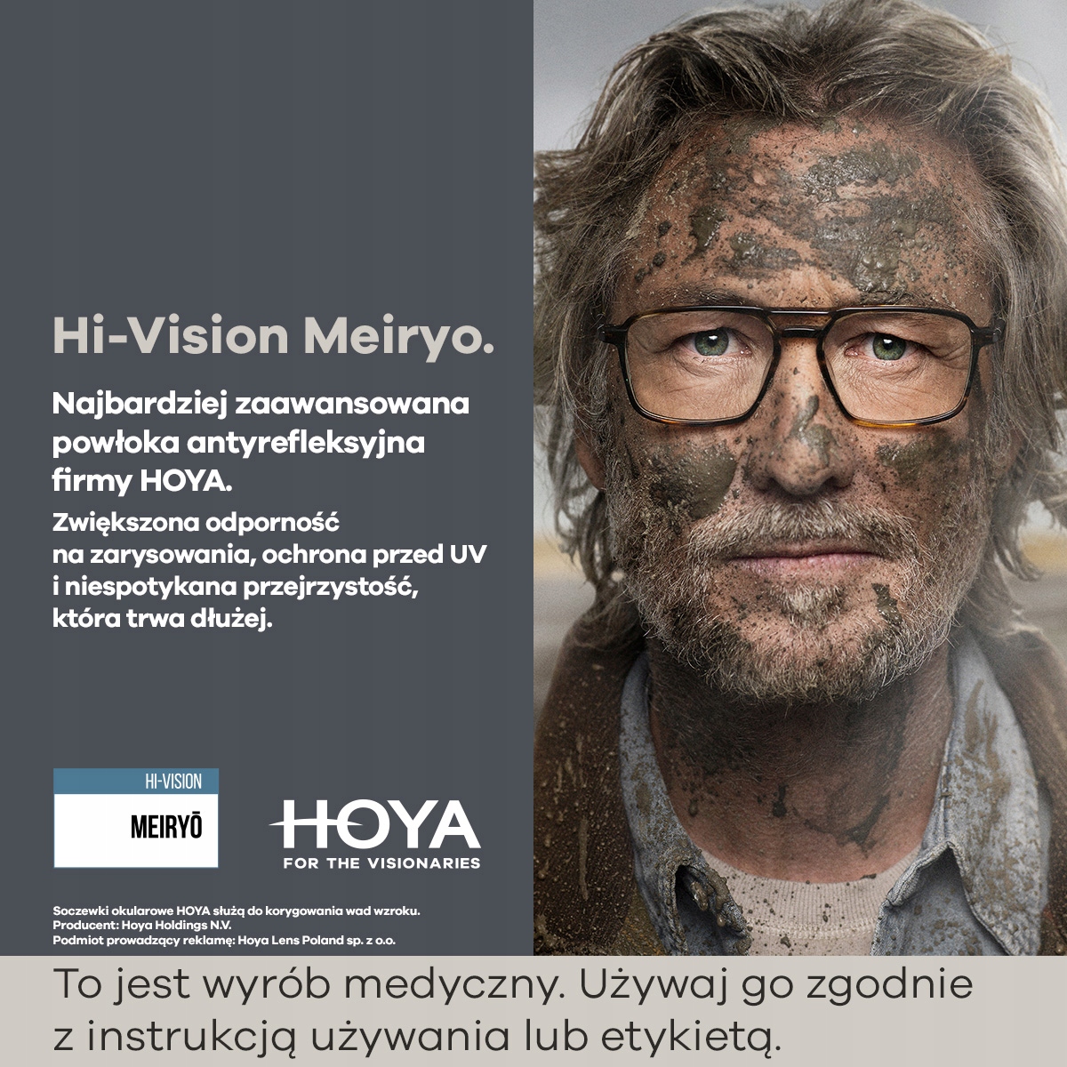 SZKŁA SOCZEWKI OKULAROWE HOYA UV HI-VISION MEIRYO Klasa wyrobu medycznego I