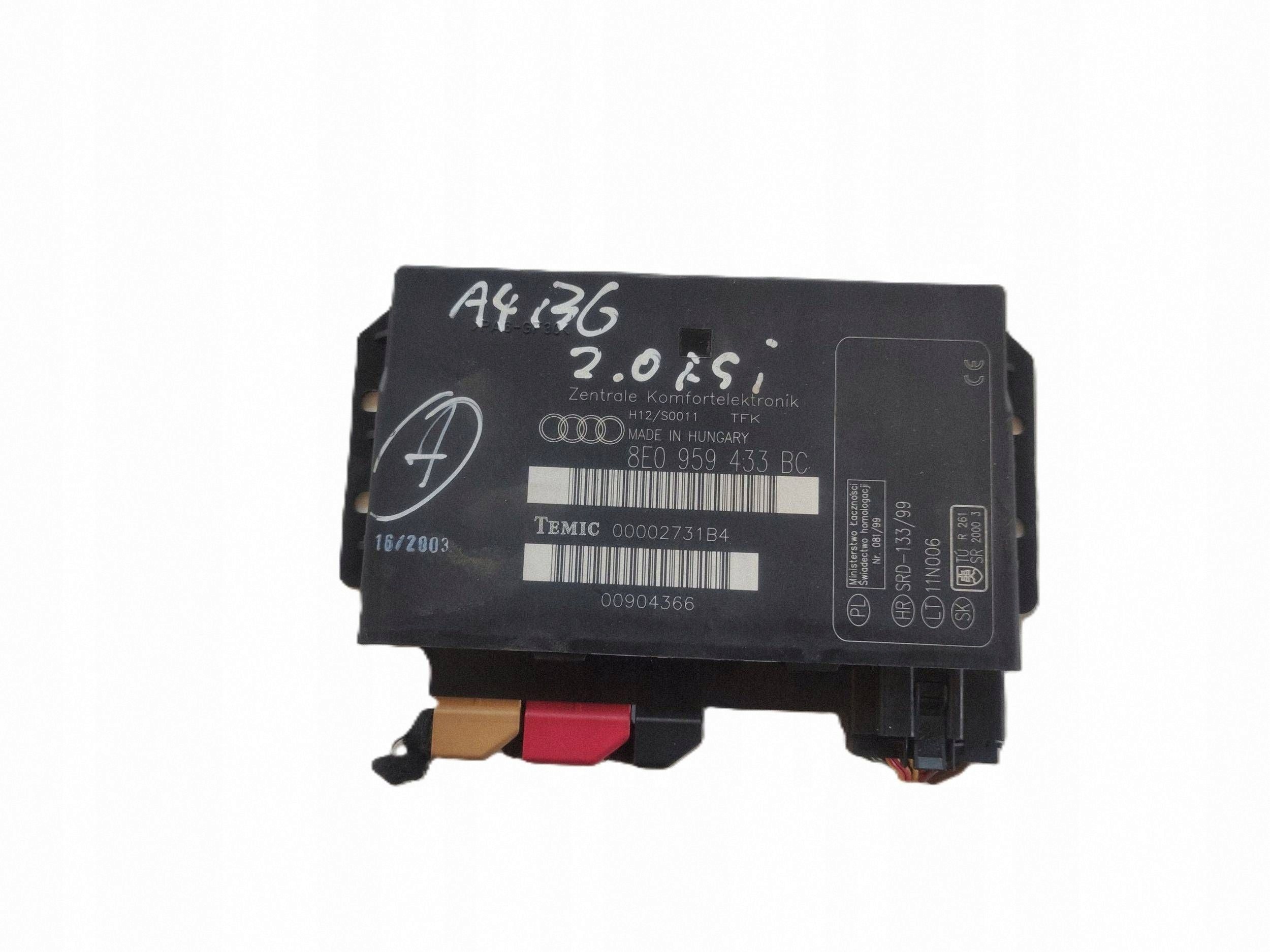 Unité commande confort AUDI A4 B6 2.0 FSI 2001-2005