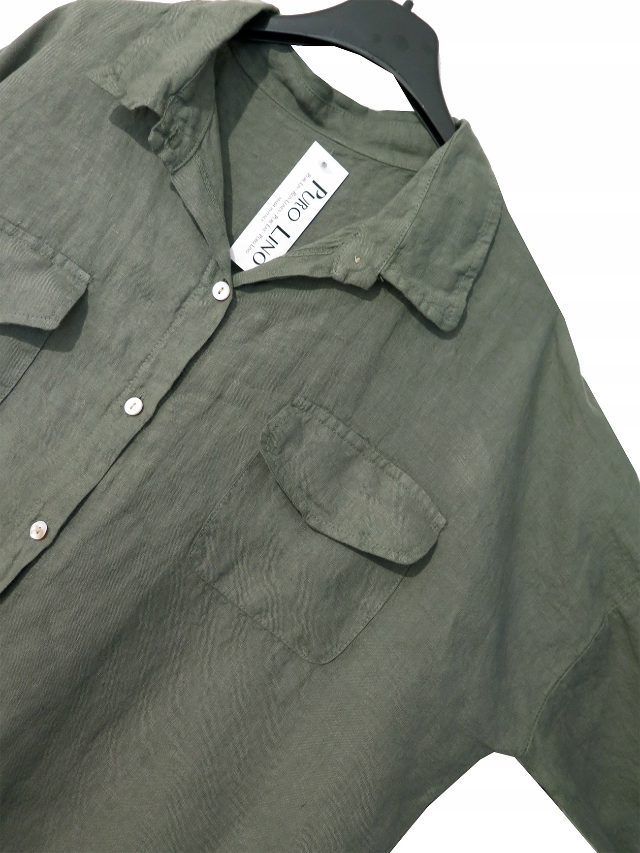 TUNIKA KOSZULA LEN LNIANA ASYMETRIA 40 42 44 ITALY Rozmiar XL/XXL