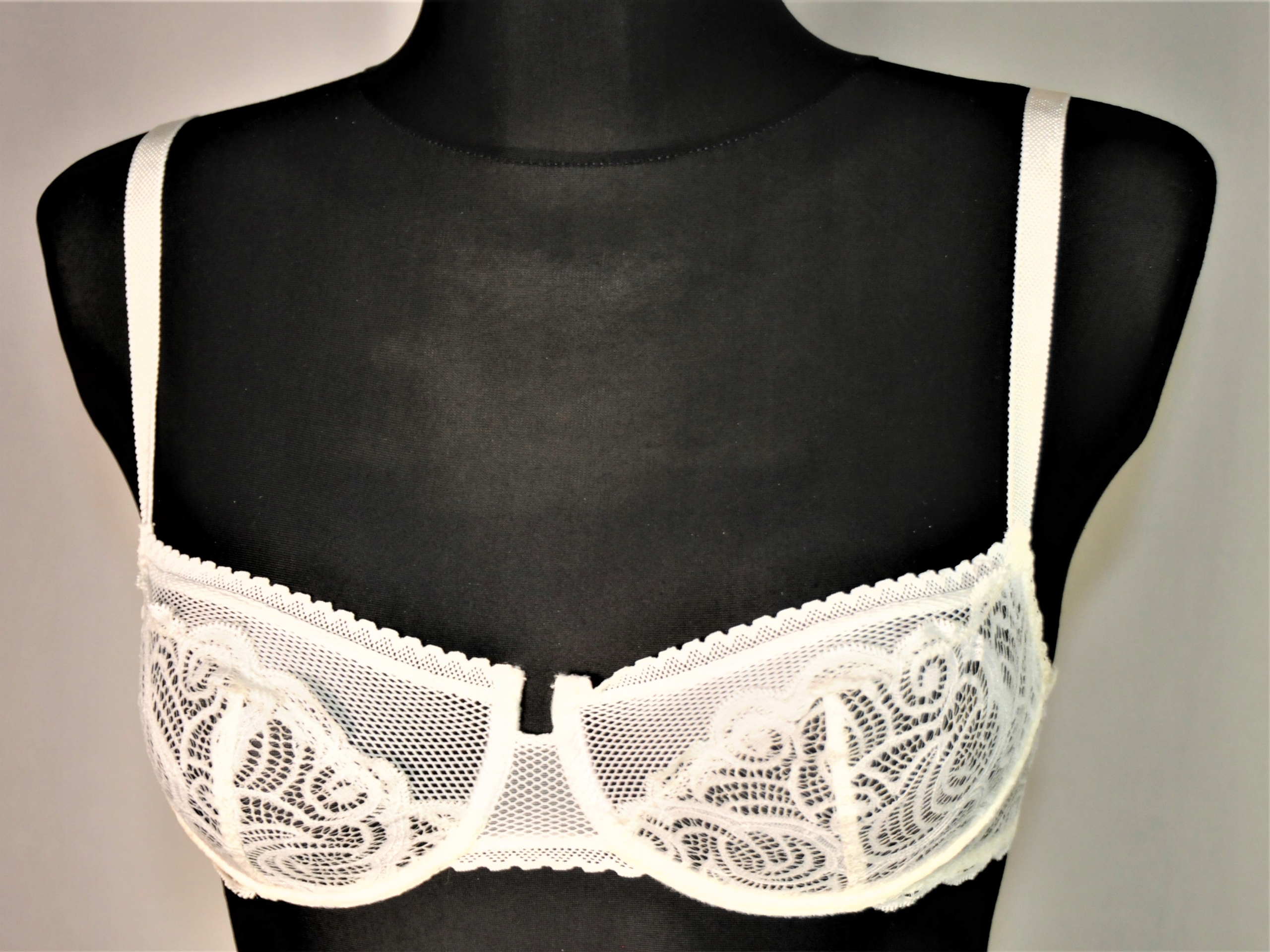 STANIK BOURGET KORONKA FISZBIN BIAŁ 70C 544C -70% Rozmiar 70C