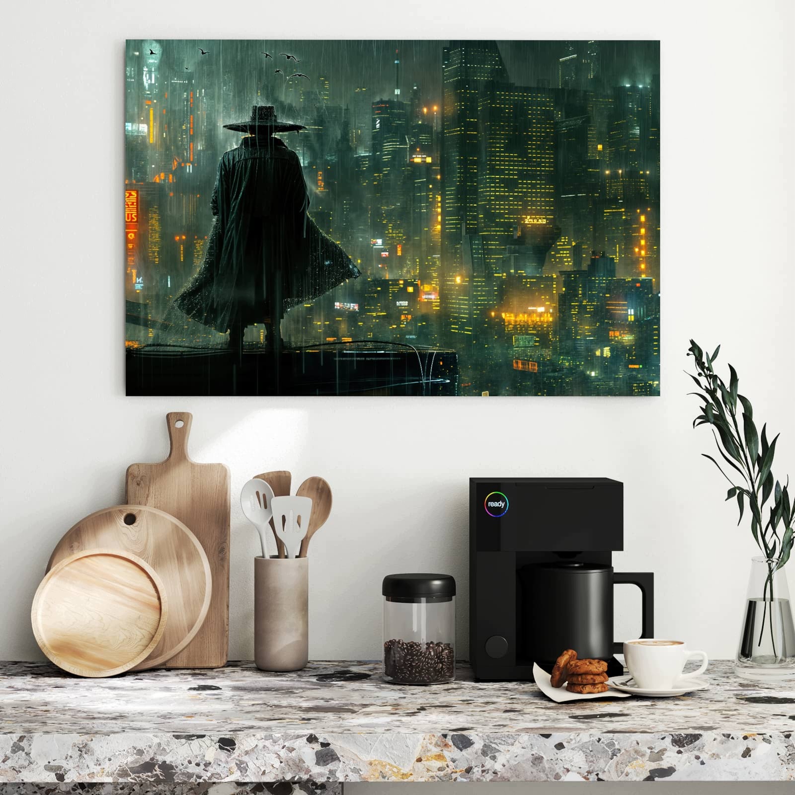 Magnetická tabule Plaszcz przeciwdeszczový Město 90 × 60 cm