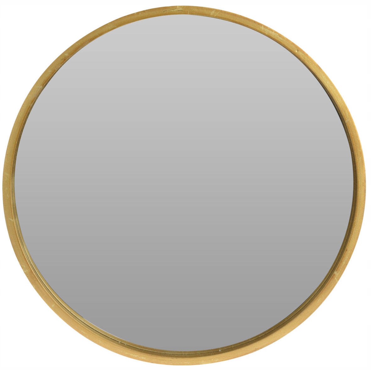 

Lustro dekoracyjne Okrągłe złote Minimal śr. 50 cm