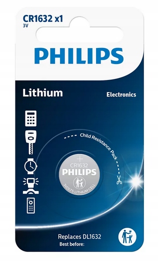 

Philips CR1632 3V 1632 Bateria litowa Blister 1