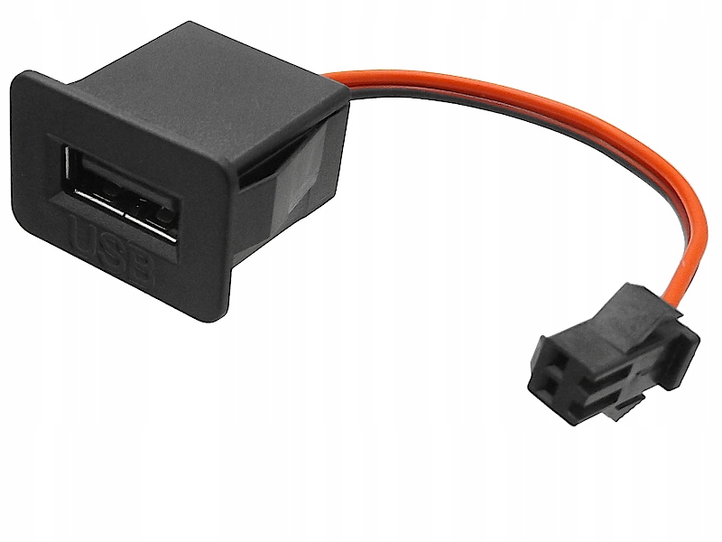 Gniazdo Usb-a 2 przewody do obudowy na panel