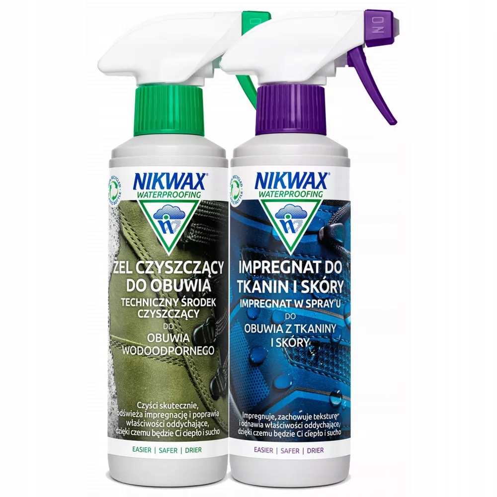 Nikwax Zestaw do Butów 2x300ml Żel czyszczący Impregnat do butów skóra