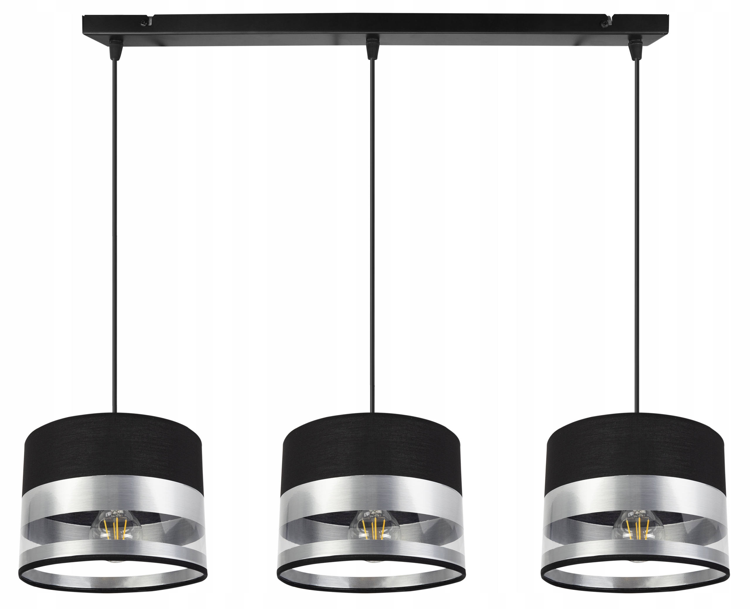 

Lampa Wisząca Sufitowa Nowoczesna Chrom Abażur Led