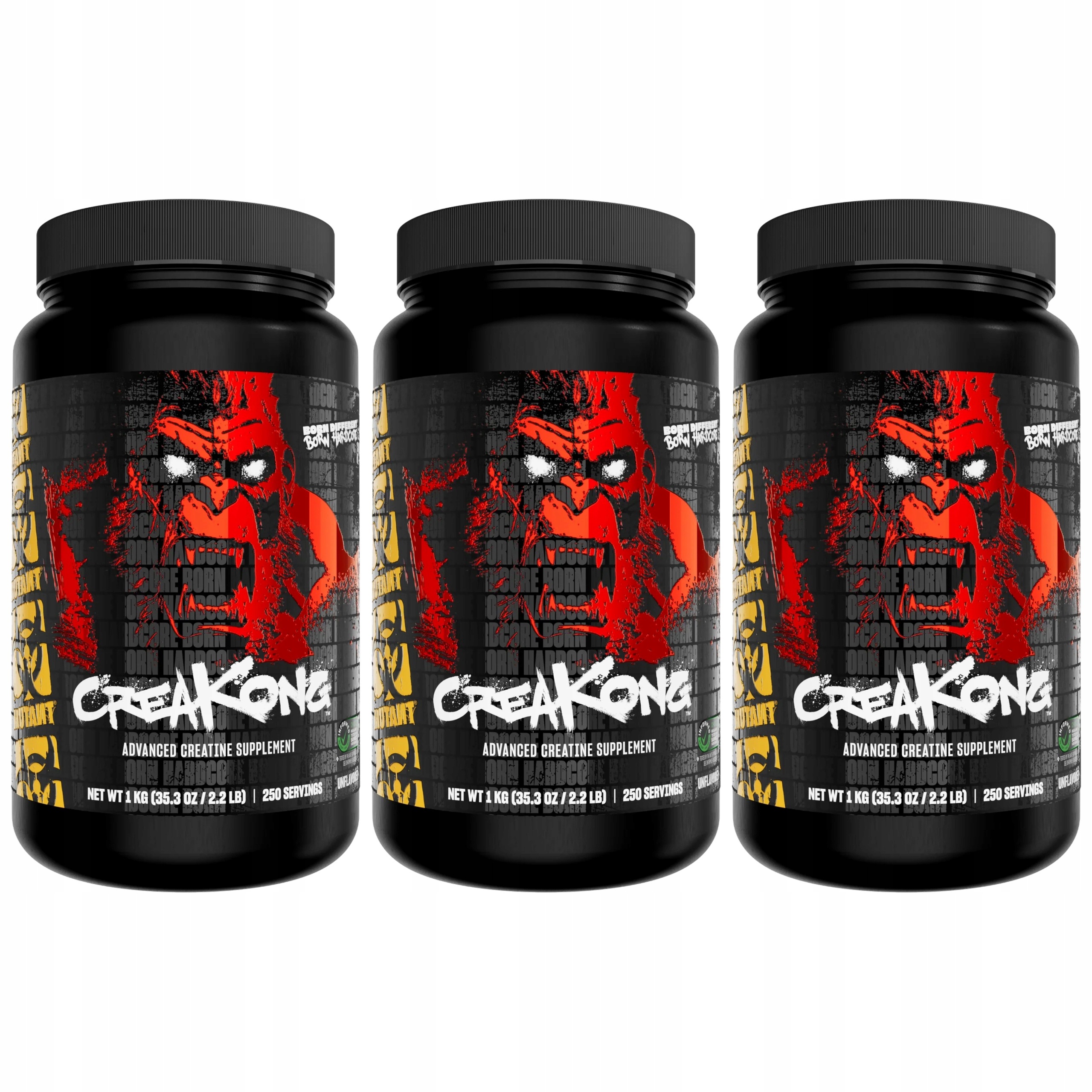 3x Kreatin CreaKong monohydrát chelátu hořečnatého citrátu Mutant