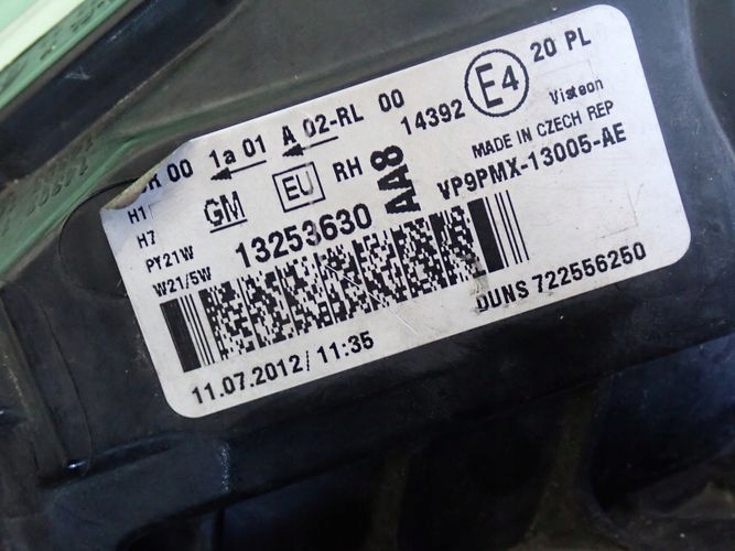 OPEL MERIVA B 10- reflektor right light right