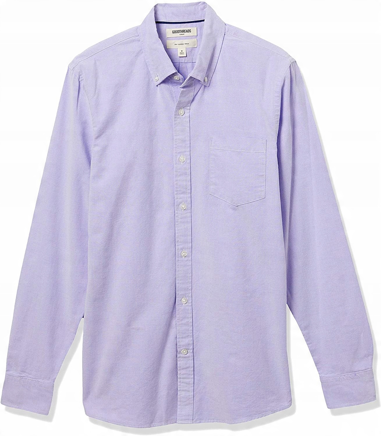 

Goodthreads Męska koszula Purpurowa Slim Oxford