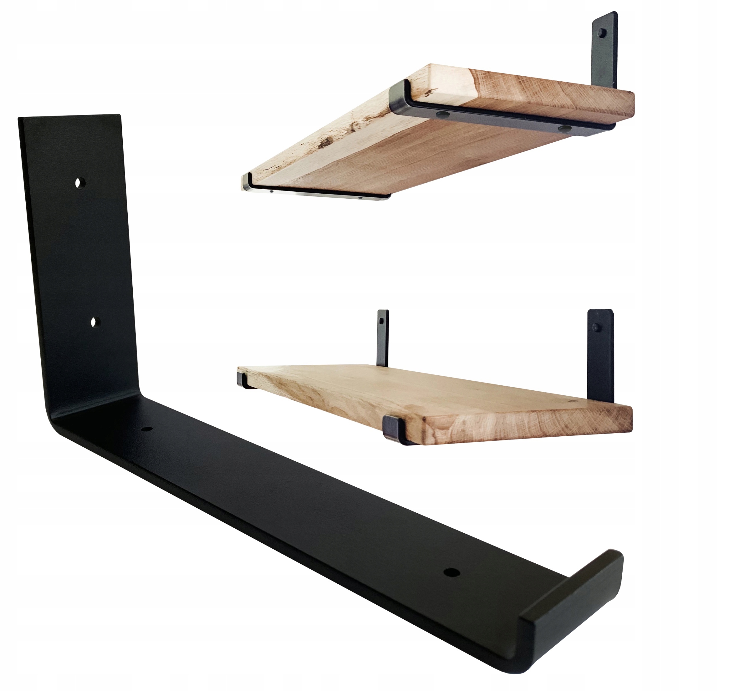 WSPORNIK PÓŁKI UCHWYT POD PÓŁKĘ 15 CM PODPÓRKA STALOWY CZARNY LOFT HQ