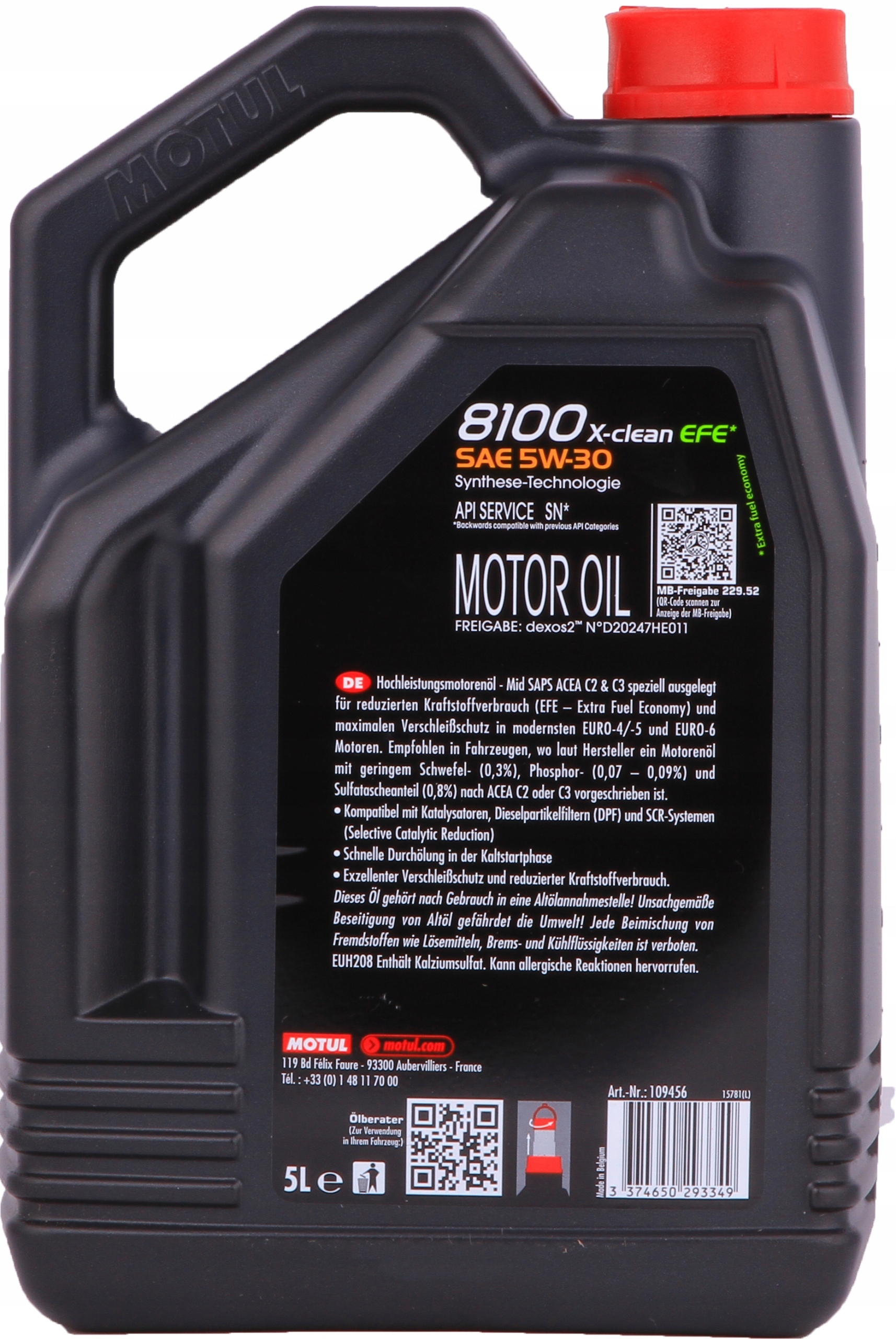MOTUL 8100 X-CLEAN EFE C2/C3 5W30 - 5L Rodzaj syntetyczne