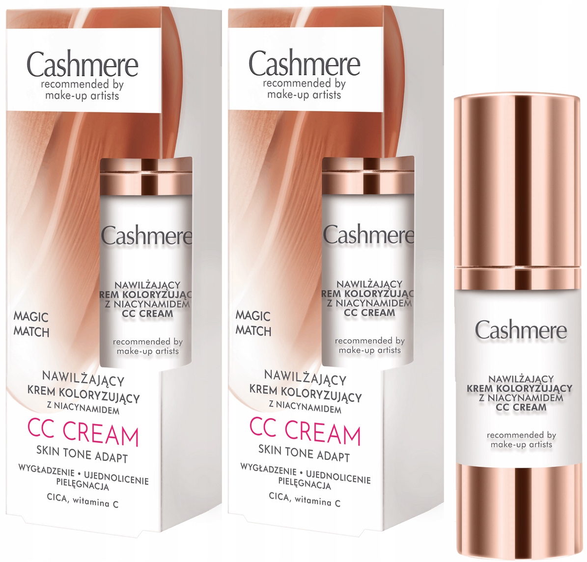 2 x Cashmere CC Nawilżający Krem Koloryzujący Magic Match Niacynamid 30ml