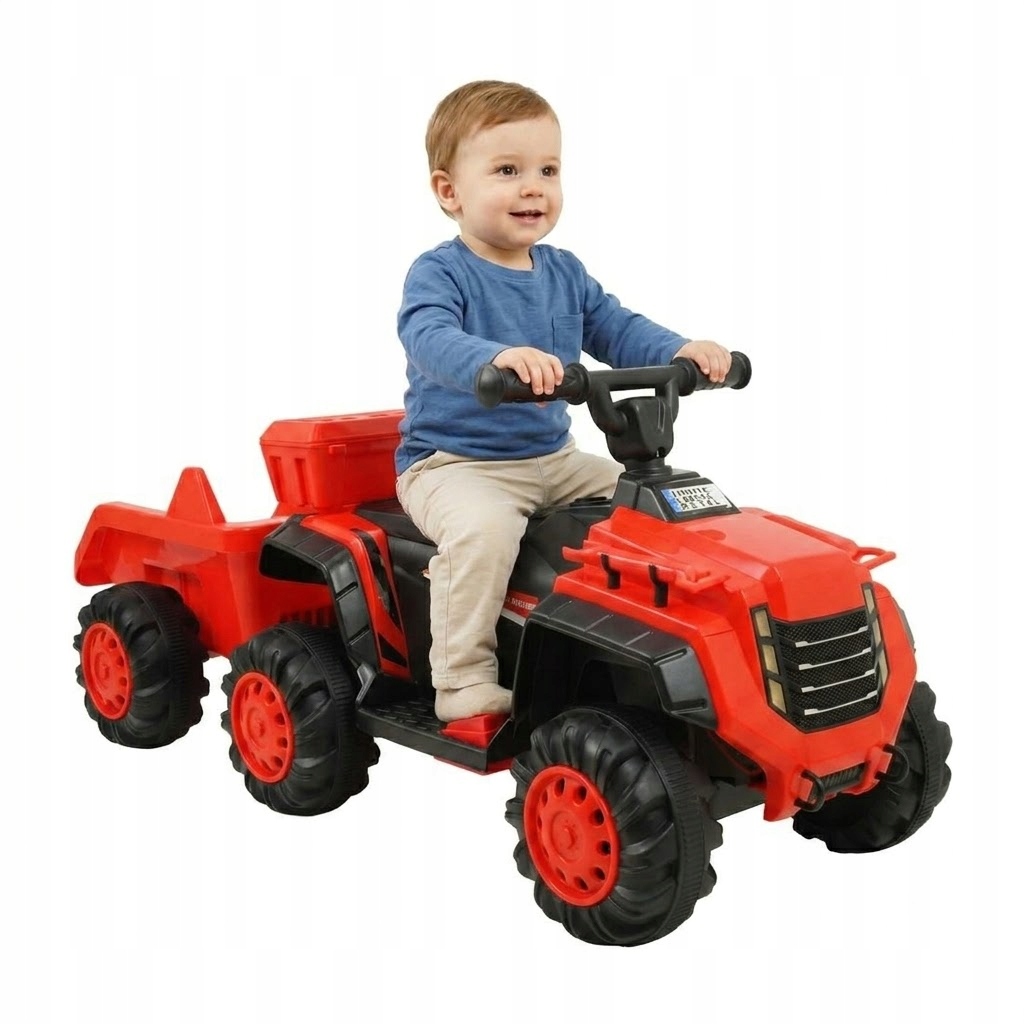 Pierwszy quad na akumulator, jeździk z przyczepą, wolne koło/YW1009