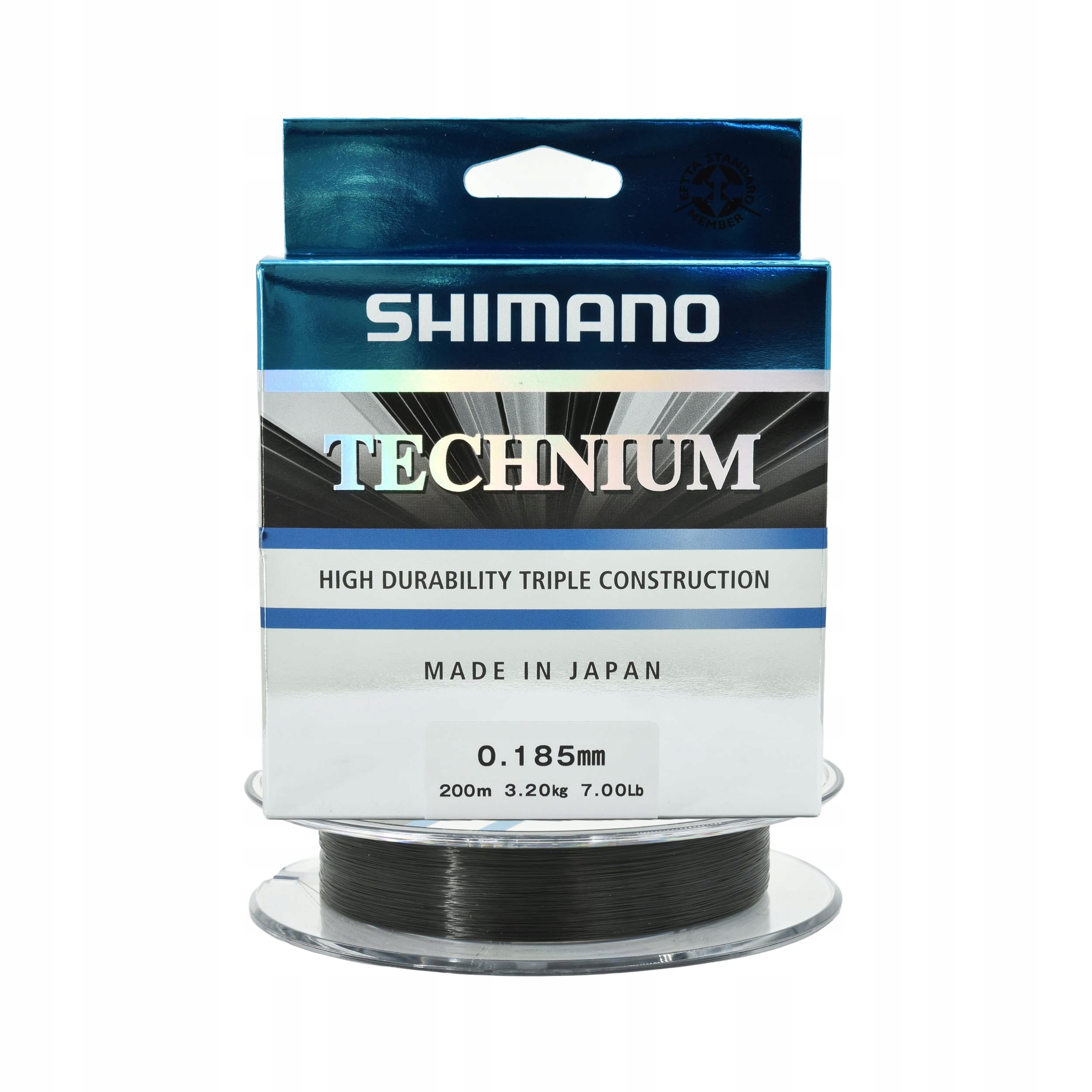Żyłka tonąca japońska Shimano Technium 200m 0.18mm ciemna 3.20kg 1szt.