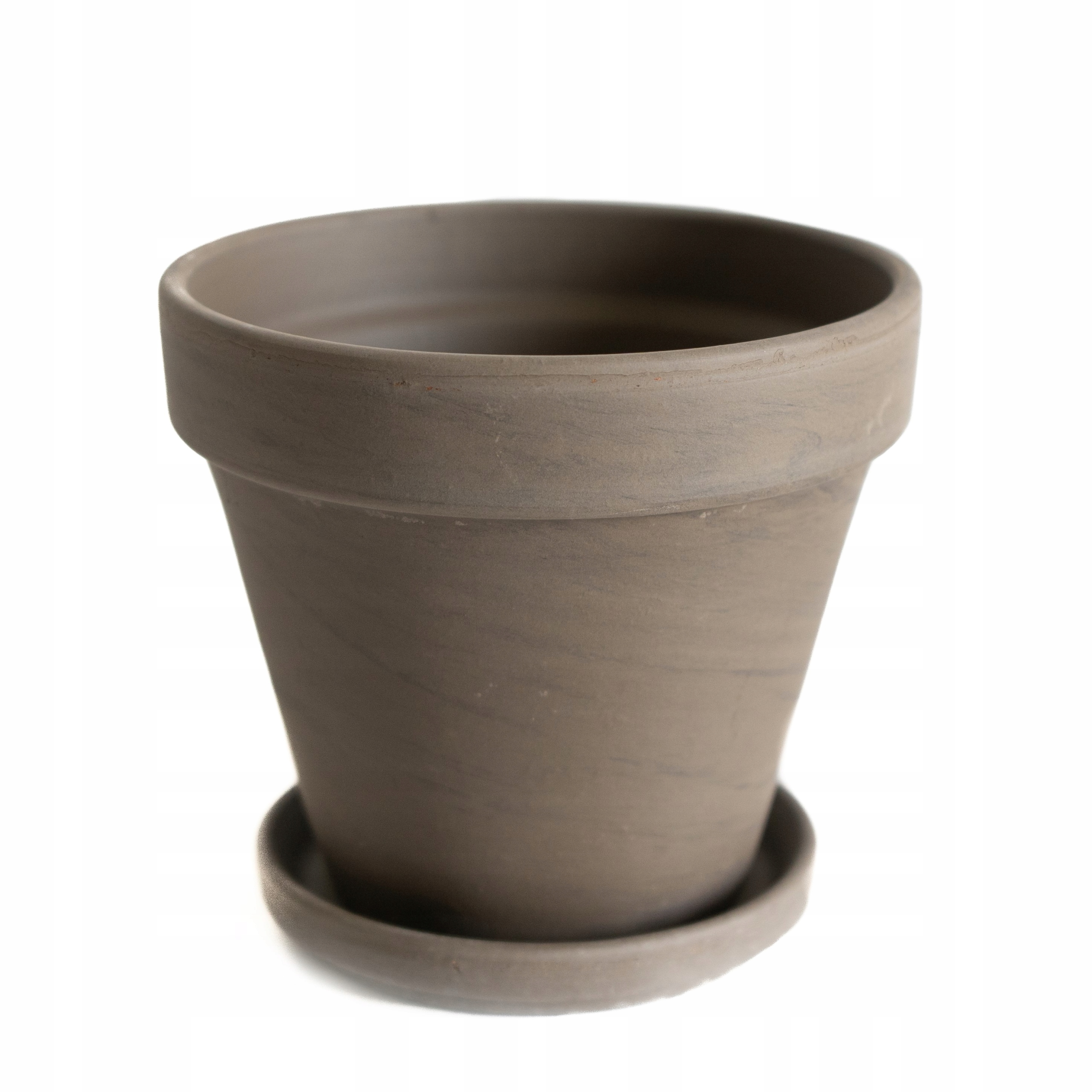 

Donica Ø 11cm ceramiczna terakota bazalt podstawka