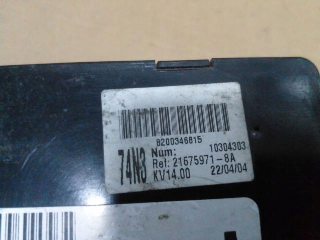 Unité commande confort RENAULT LAGUNA II 8200346815