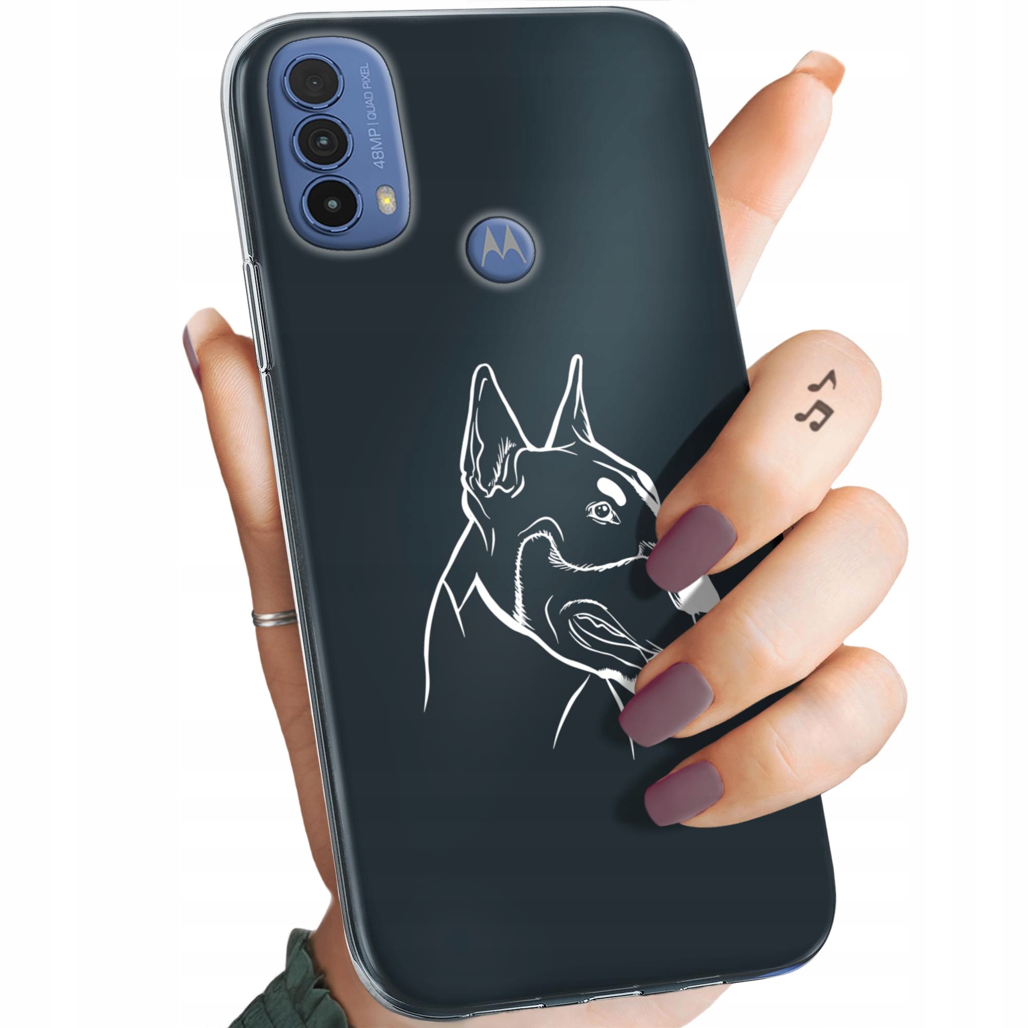 Etui Do Motorola Moto E30 E40 Męskie Facet Wąsy Obudowa Pokrowiec