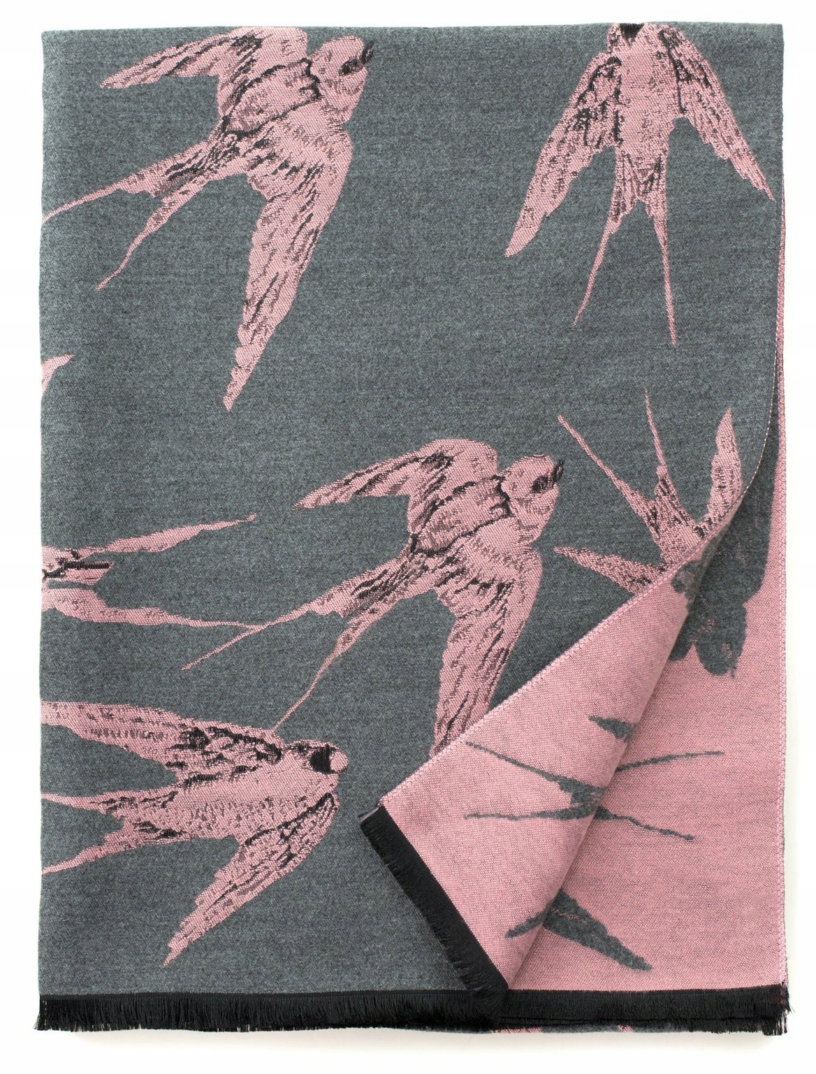 

Szaleo Dwustronny szal Jaskółeczka sz21337-3