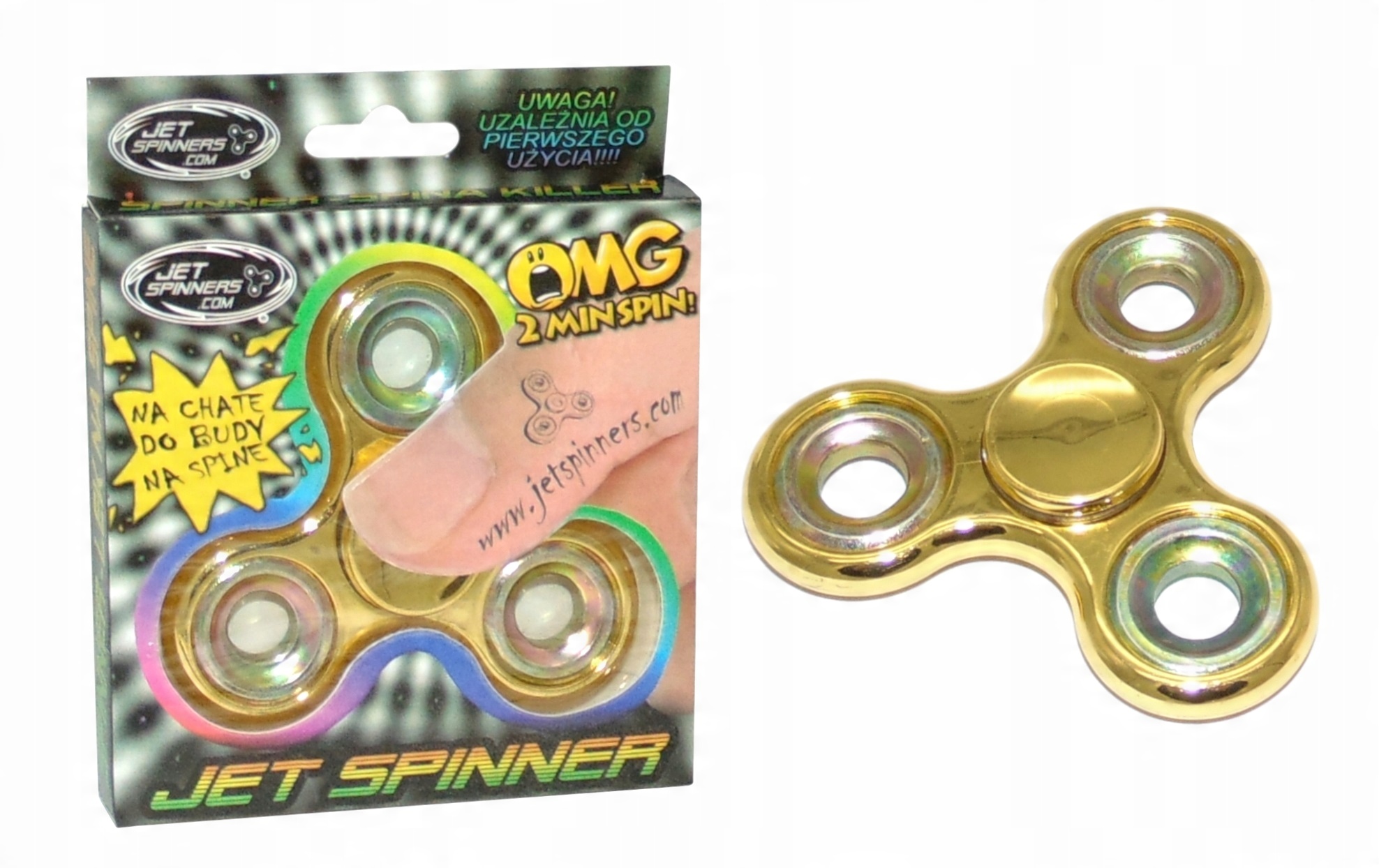

Fidget Spinner Jet Spinner 3 Kółka Złoty Metal