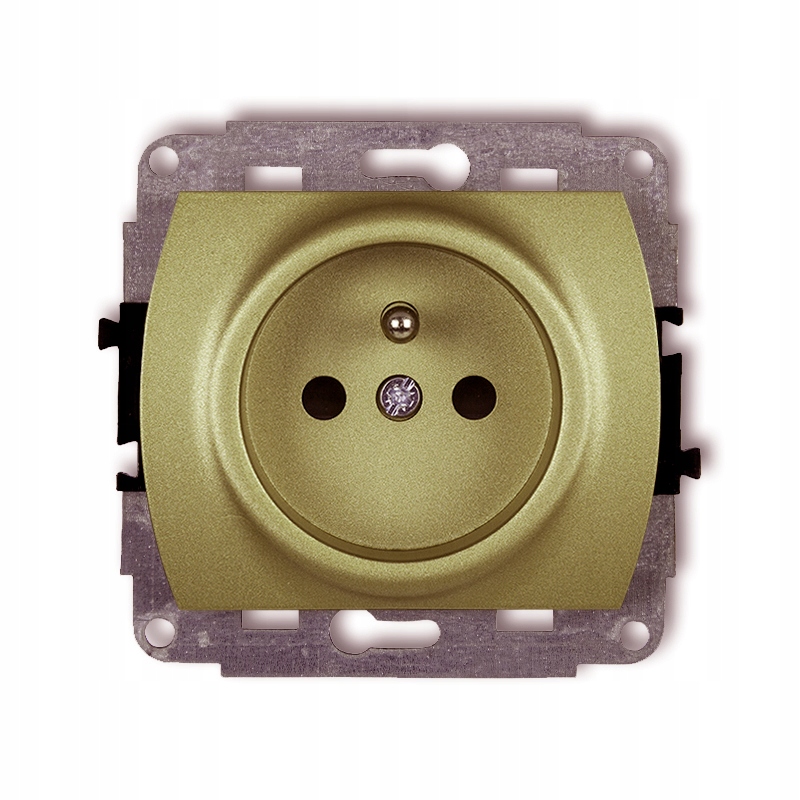 

Gniazdo kontakt z uziemieniem złoty gniazdko Trend