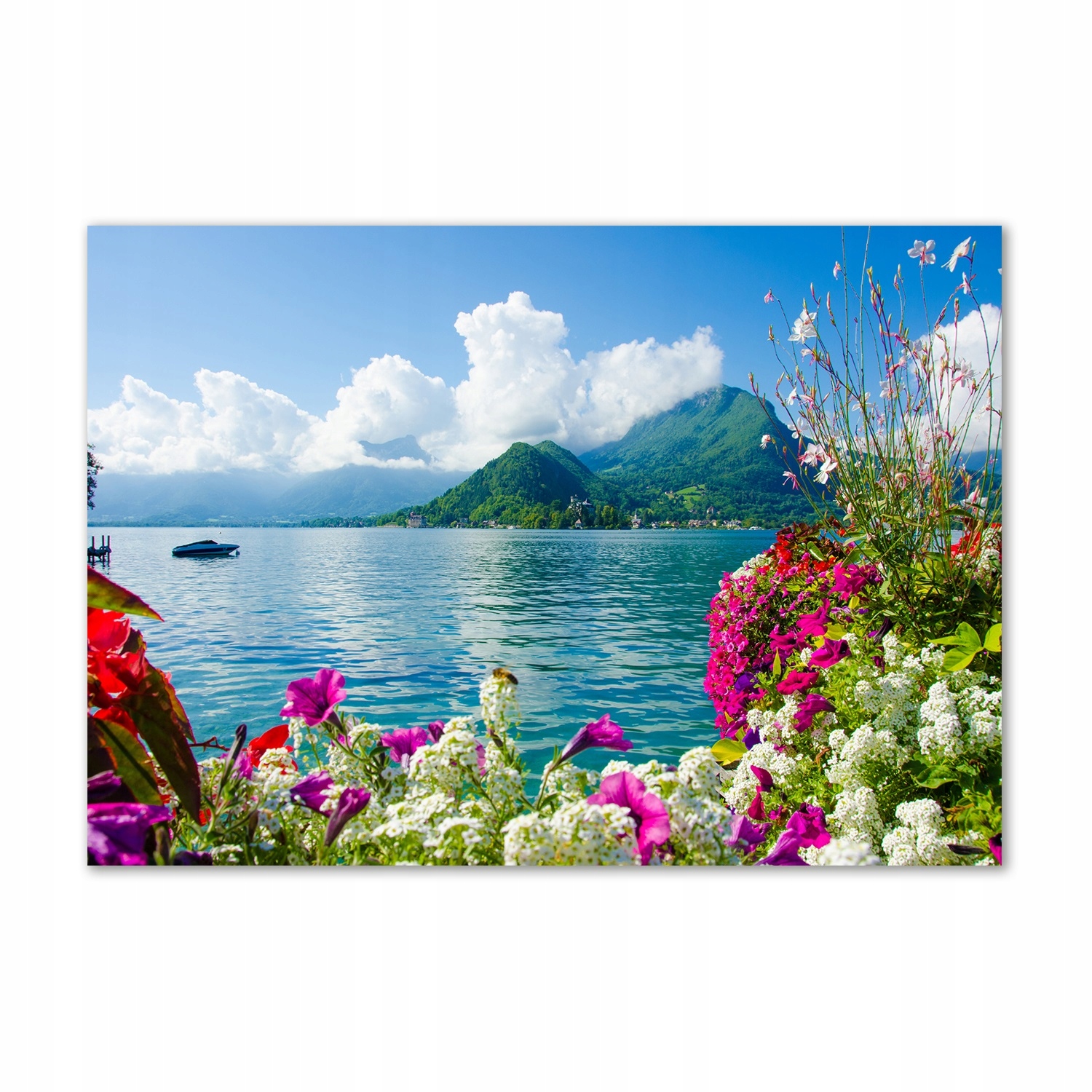 

Foto obraz szklany Kwiaty nad jeziorem 100x70